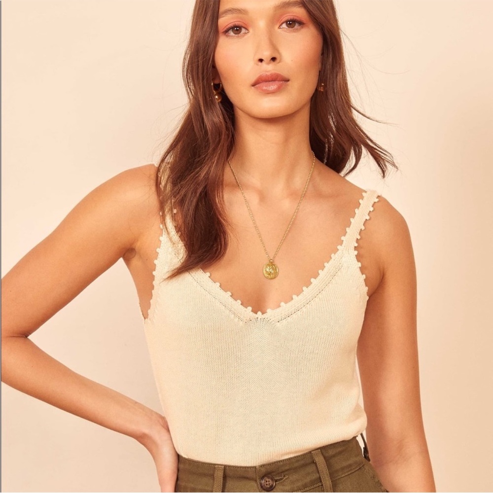 NWT - Reformation Wisteria tank in almond - size large